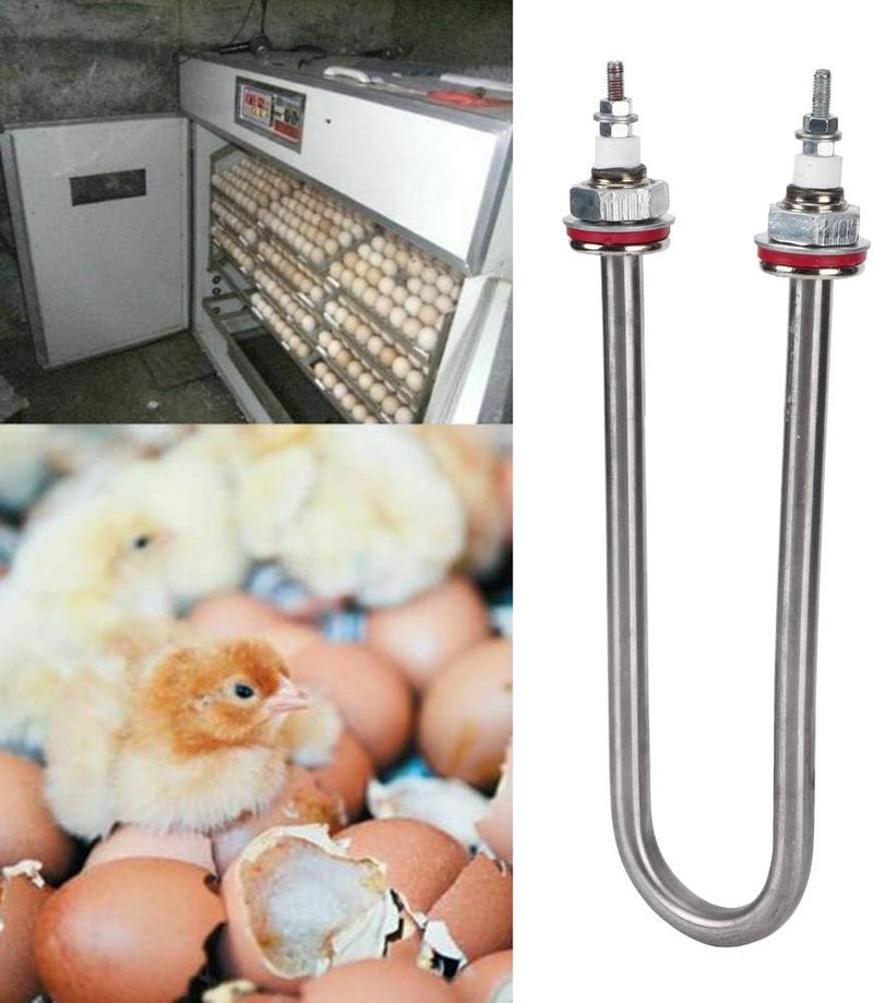 Leftwei Incubator Humidification Tube, 200W Professional U-Shape Poultry Breeding Incubator Heating Tube Incubator Heating Humidification Tube Replacement for Incubator - Image 1